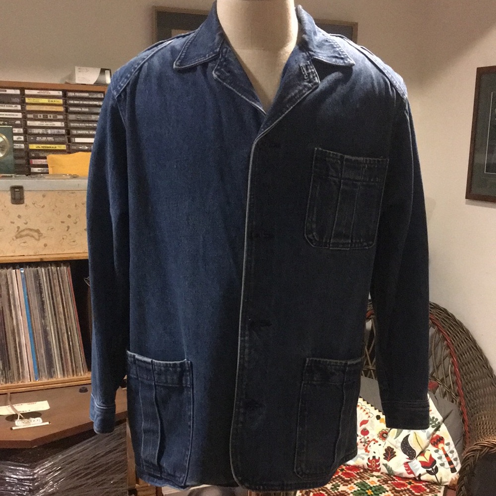 VINTAGE RALPH LAUREN MENS JEAN CHORE COAT SIZE LARGE
